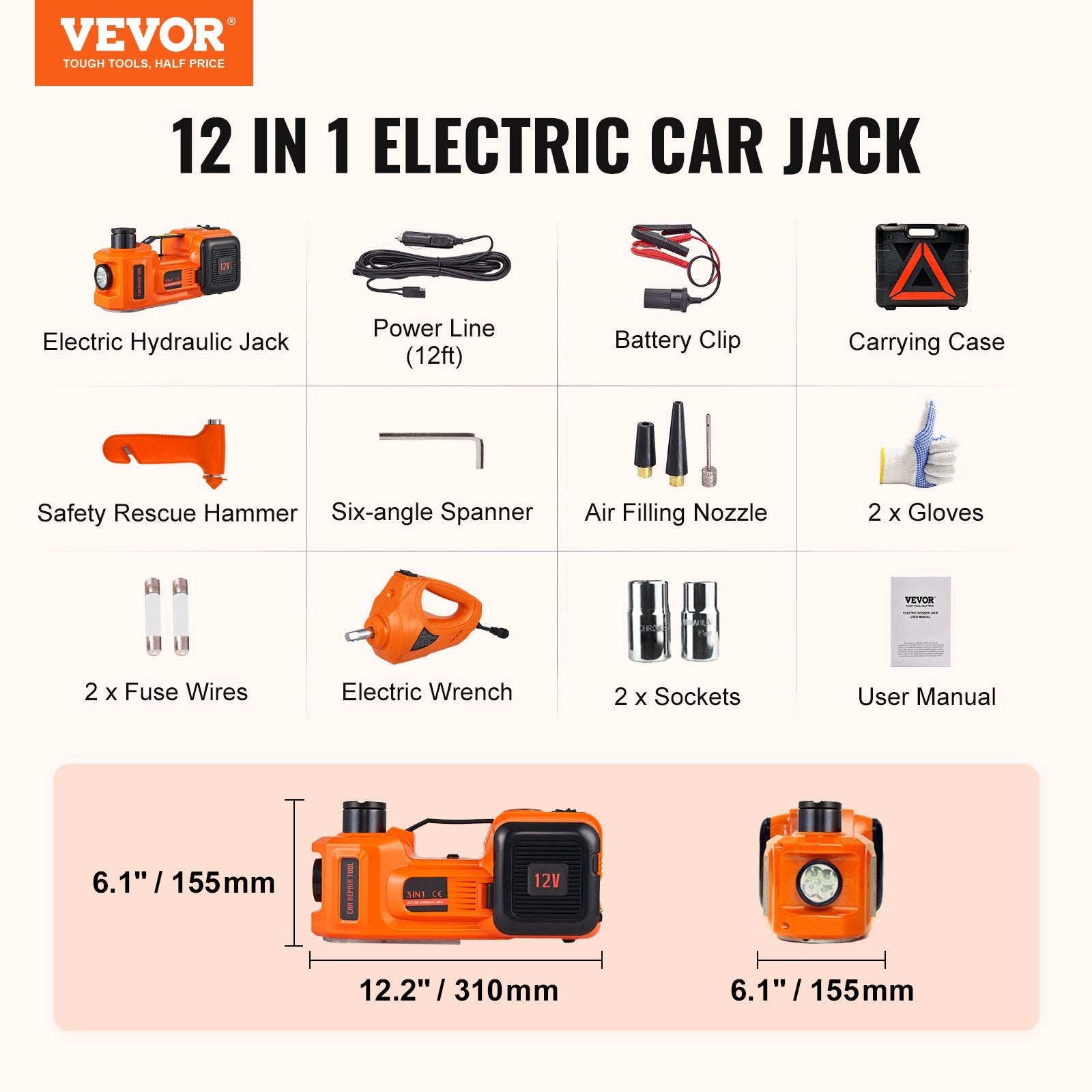 5Ton 12V Car Electric Hydraulic Floor Jack Lift